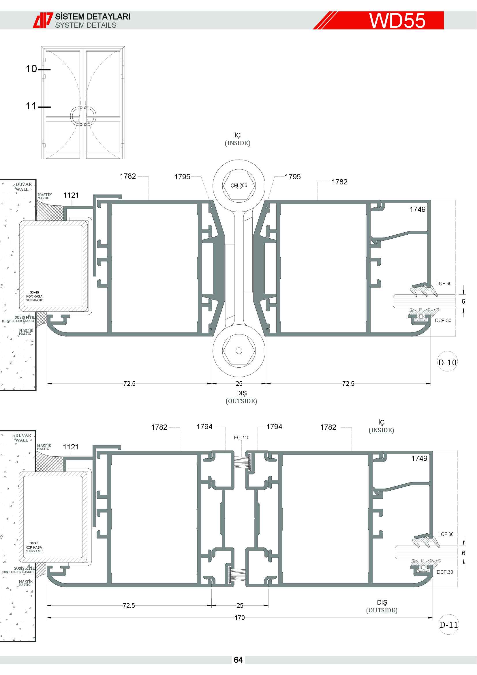 S 55 Yalıtımsız Alüminyum 64